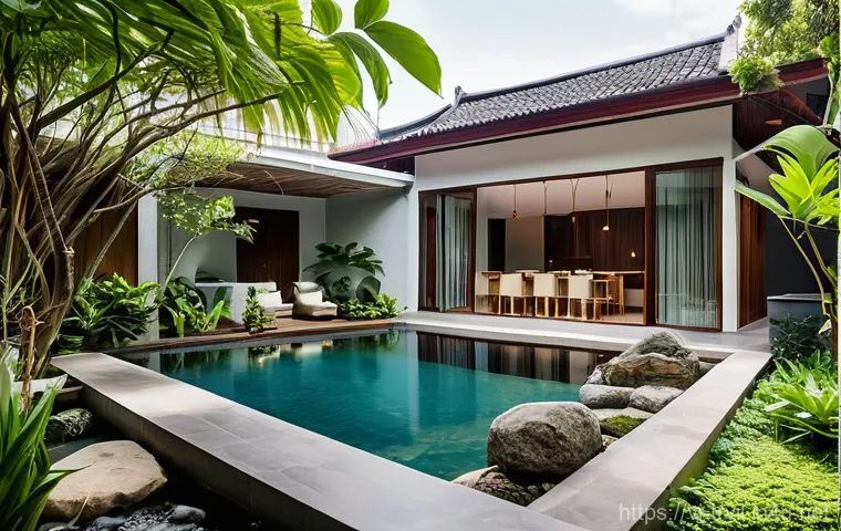 전통주택과 열화학적 관리 - **A Serene Traditional Vietnamese Home Interior with Natural Ventilation**
    An interior view of a...